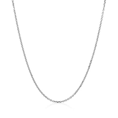 18k White Gold Diamond Cut Cable Link Chain (1.10 mm) RCJ Chains  CELESTIA LUXE JEWELLERS