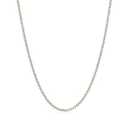 18k White Gold Diamond Cut Cable Link Chain (1.40 mm) RCJ Chains  CELESTIA LUXE JEWELLERS