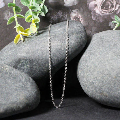18k White Gold Diamond Cut Cable Link Chain (1.40 mm) RCJ Chains  CELESTIA LUXE JEWELLERS