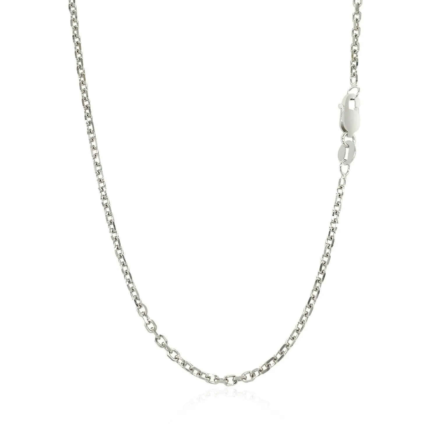 18k White Gold Diamond Cut Cable Link Chain (1.90 mm) RCJ Chains  CELESTIA LUXE JEWELLERS