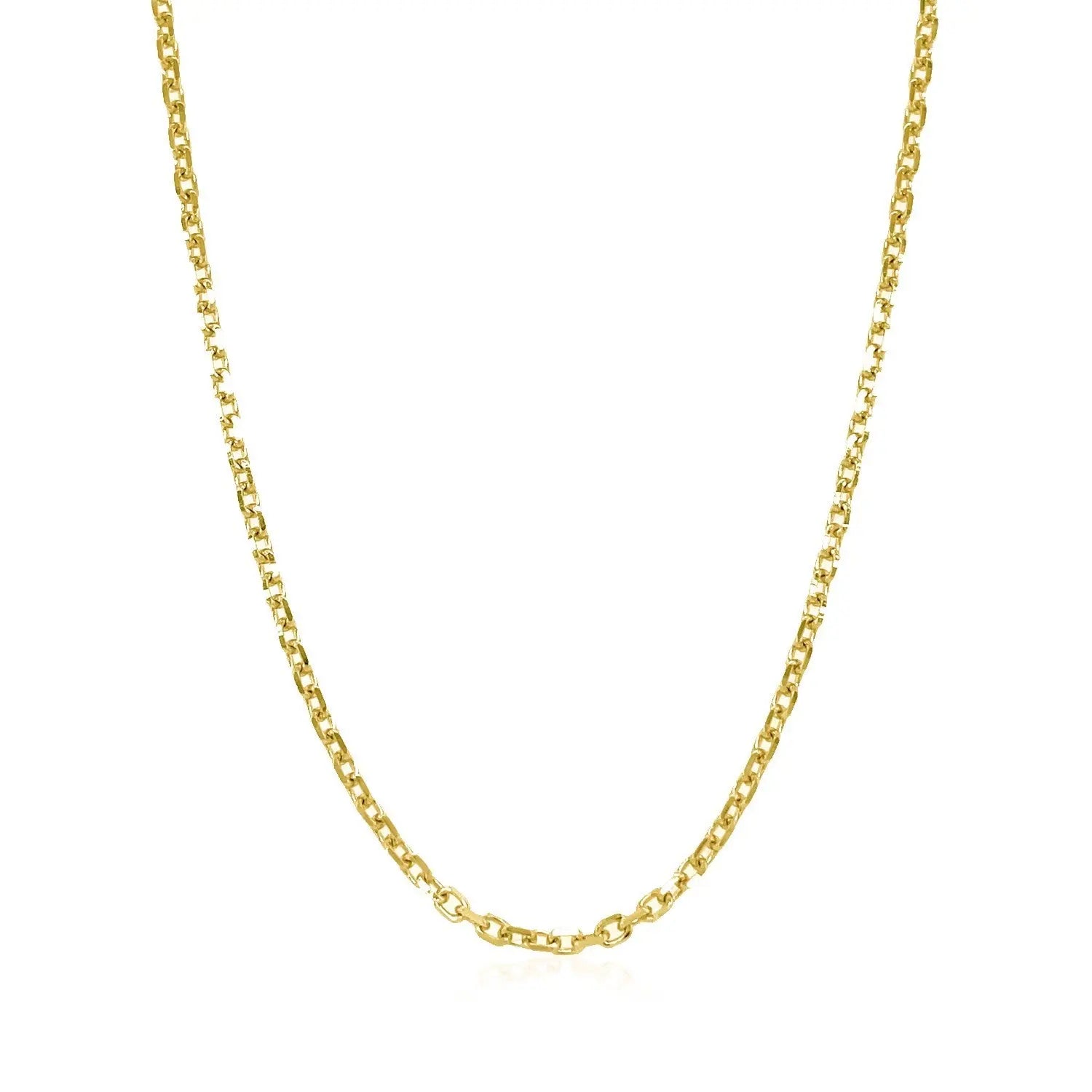 18k Yellow Gold Diamond Cut Cable Link Chain (1.90 mm) RCJ Chains  CELESTIA LUXE JEWELLERS