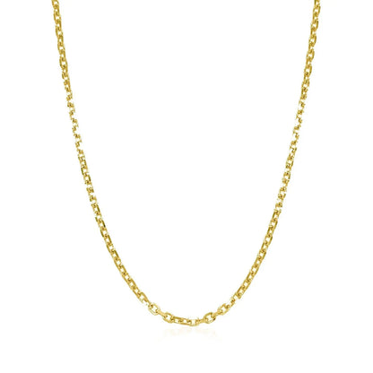 18k Yellow Gold Diamond Cut Cable Link Chain (1.90 mm) RCJ Chains  CELESTIA LUXE JEWELLERS