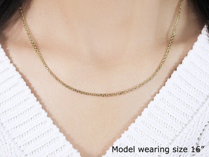 18k Yellow Gold Diamond Cut Cable Link Chain (1.90 mm) RCJ Chains  CELESTIA LUXE JEWELLERS