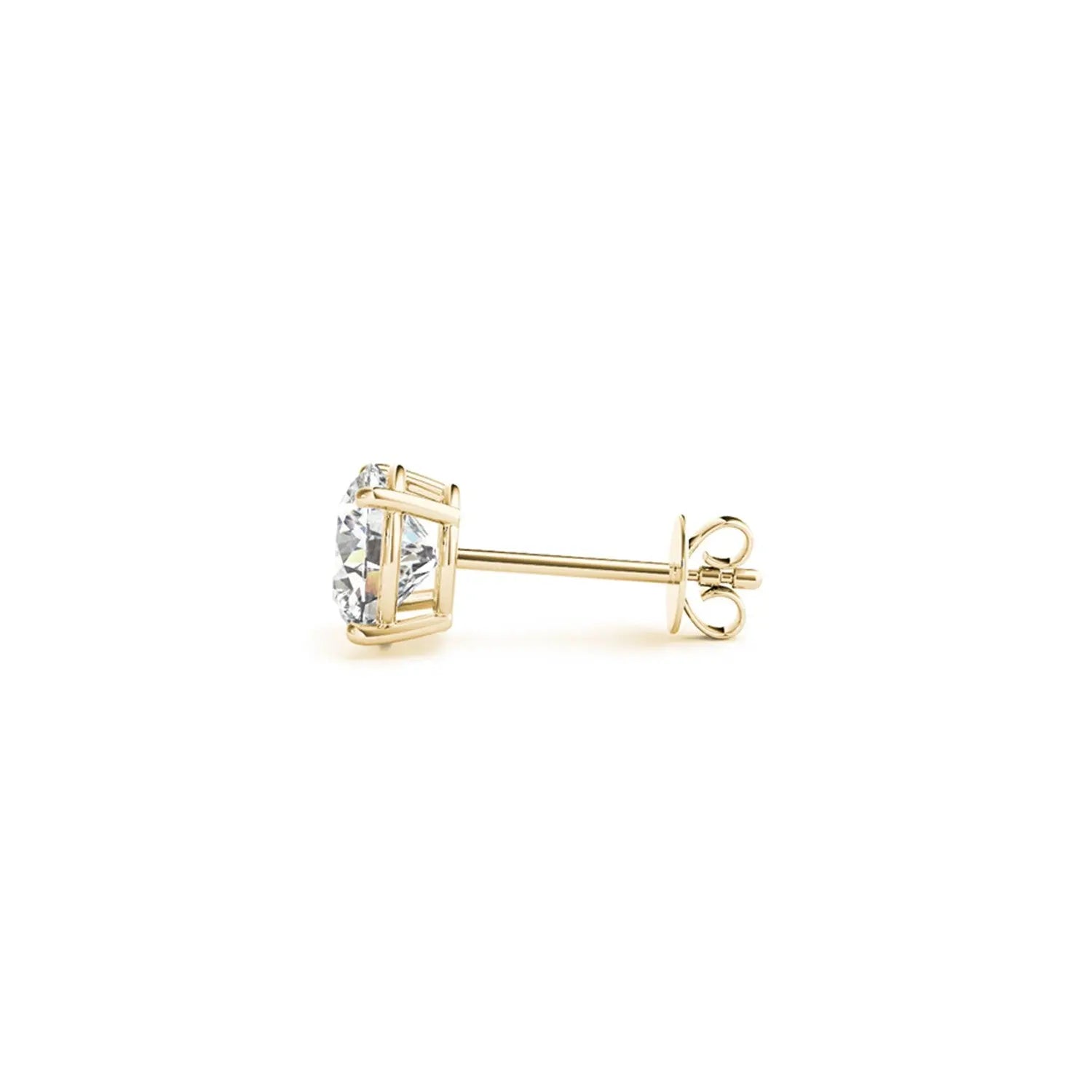 2 cttw Certified IGI Lab Grown Round Diamond Earrings 14k Yellow Gold (G/VS2) RCJ Earrings  CELESTIA LUXE JEWELLERS