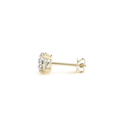2 cttw Certified IGI Lab Grown Round Diamond Earrings 14k Yellow Gold (G/VS2) RCJ Earrings  CELESTIA LUXE JEWELLERS