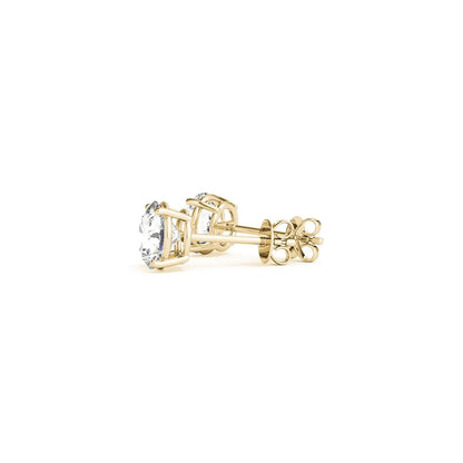 2 cttw Certified IGI Lab Grown Round Diamond Earrings 14k Yellow Gold (G/VS2) RCJ Earrings  CELESTIA LUXE JEWELLERS