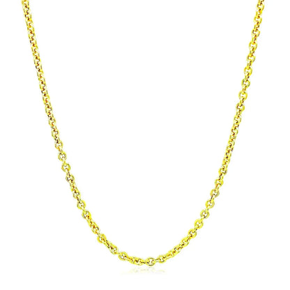 2.2mm 14K Yellow Gold Forsantina Lite Cable Link Chain RCJ Chains  CELESTIA LUXE JEWELLERS