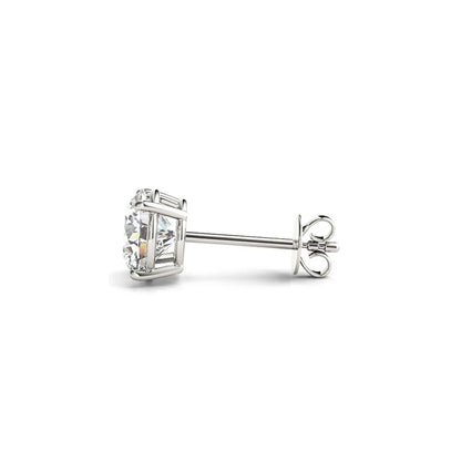 4 cttw Certified IGI Lab Grown Round Diamond Stud Earrings 14k White Gold(G/VS2) RCJ Earrings  CELESTIA LUXE JEWELLERS