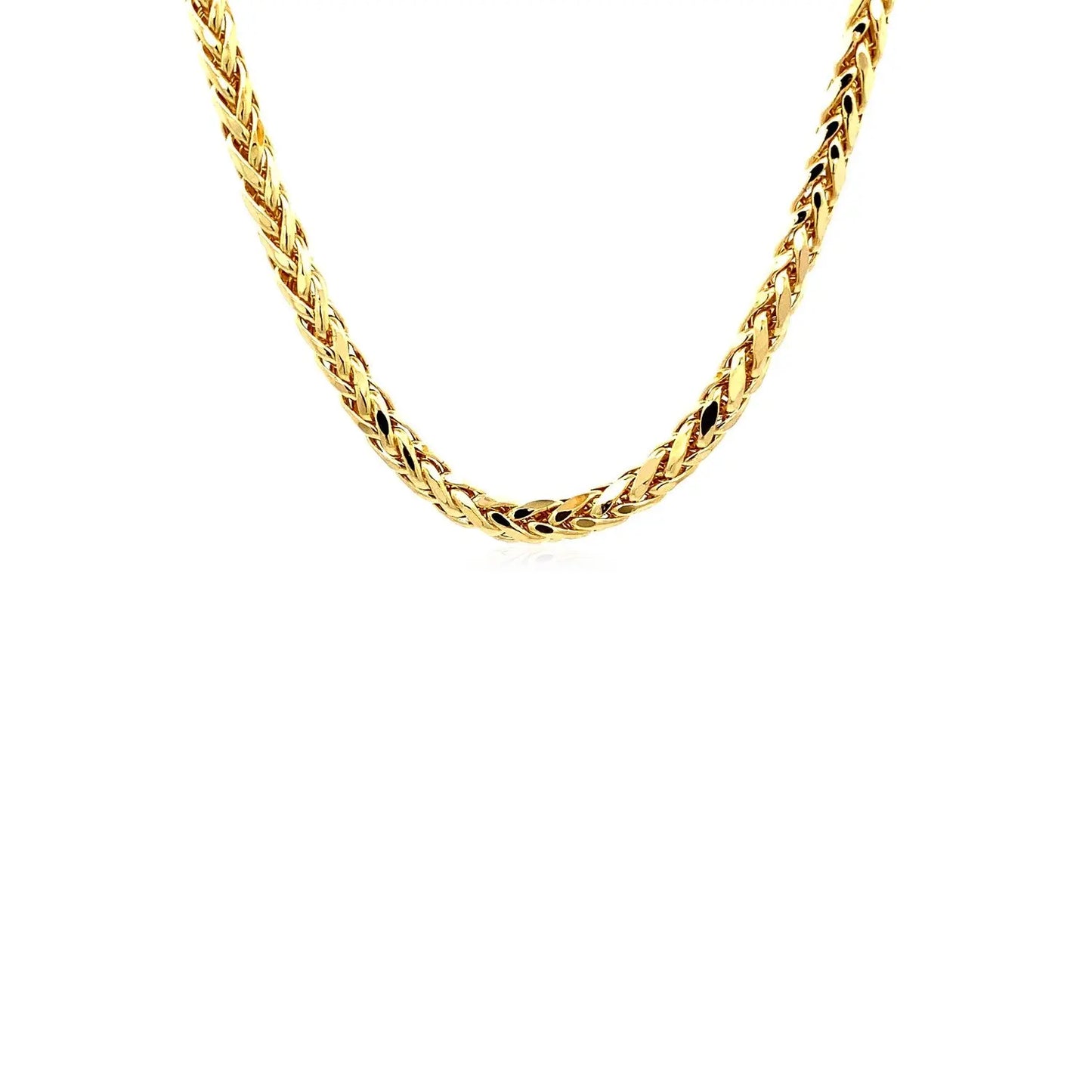 4.1mm 14k Yellow Gold Diamond Cut Round Franco Chain RCJ Chains  CELESTIA LUXE JEWELLERS