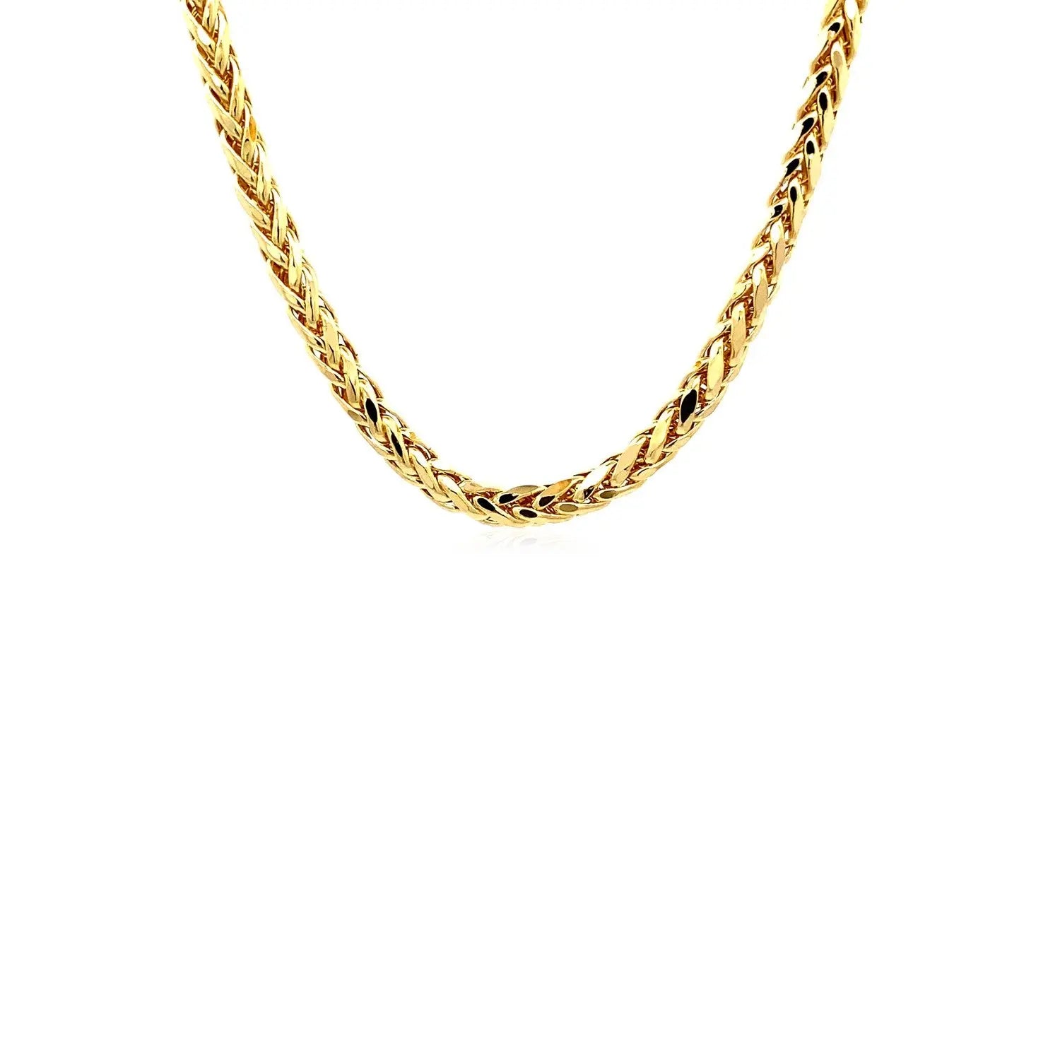 4.1mm 14k Yellow Gold Diamond Cut Round Franco Chain RCJ Chains  CELESTIA LUXE JEWELLERS