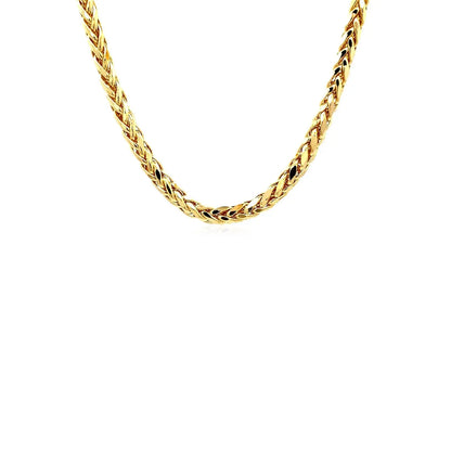 4.1mm 14k Yellow Gold Diamond Cut Round Franco Chain RCJ Chains  CELESTIA LUXE JEWELLERS