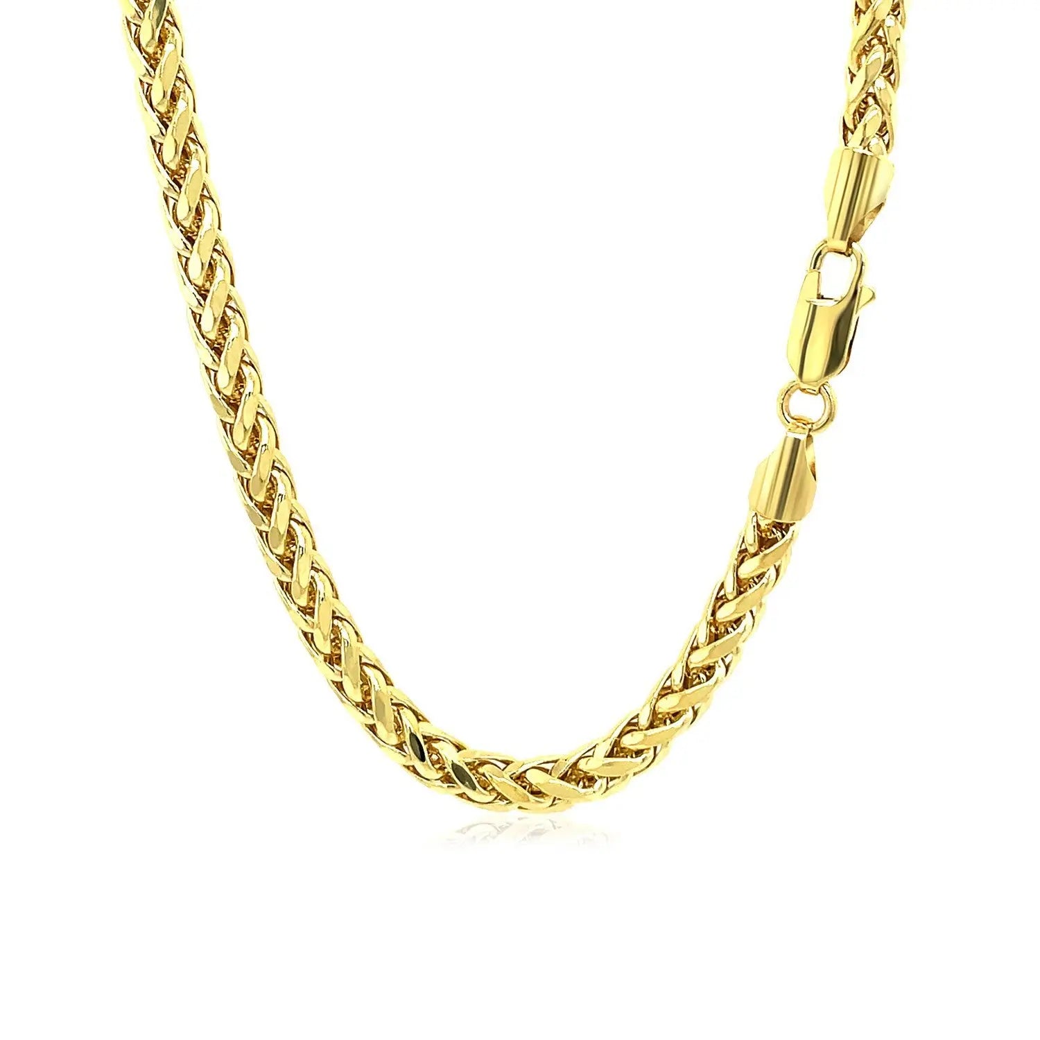 4.1mm 14k Yellow Gold Diamond Cut Round Franco Chain RCJ Chains  CELESTIA LUXE JEWELLERS