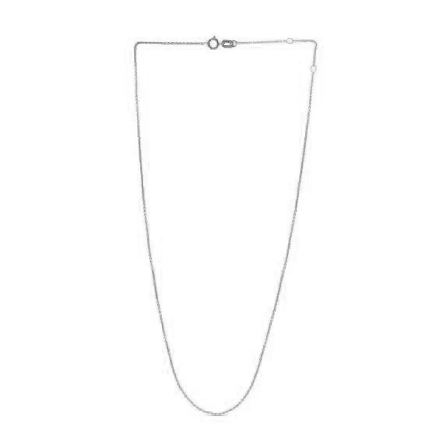 Adjustable Cable Chain in 14k White Gold (0.97 mm) RCJ Chains  CELESTIA LUXE JEWELLERS