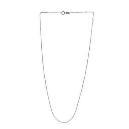Adjustable Cable Chain in 14k White Gold (0.97 mm) RCJ Chains  CELESTIA LUXE JEWELLERS