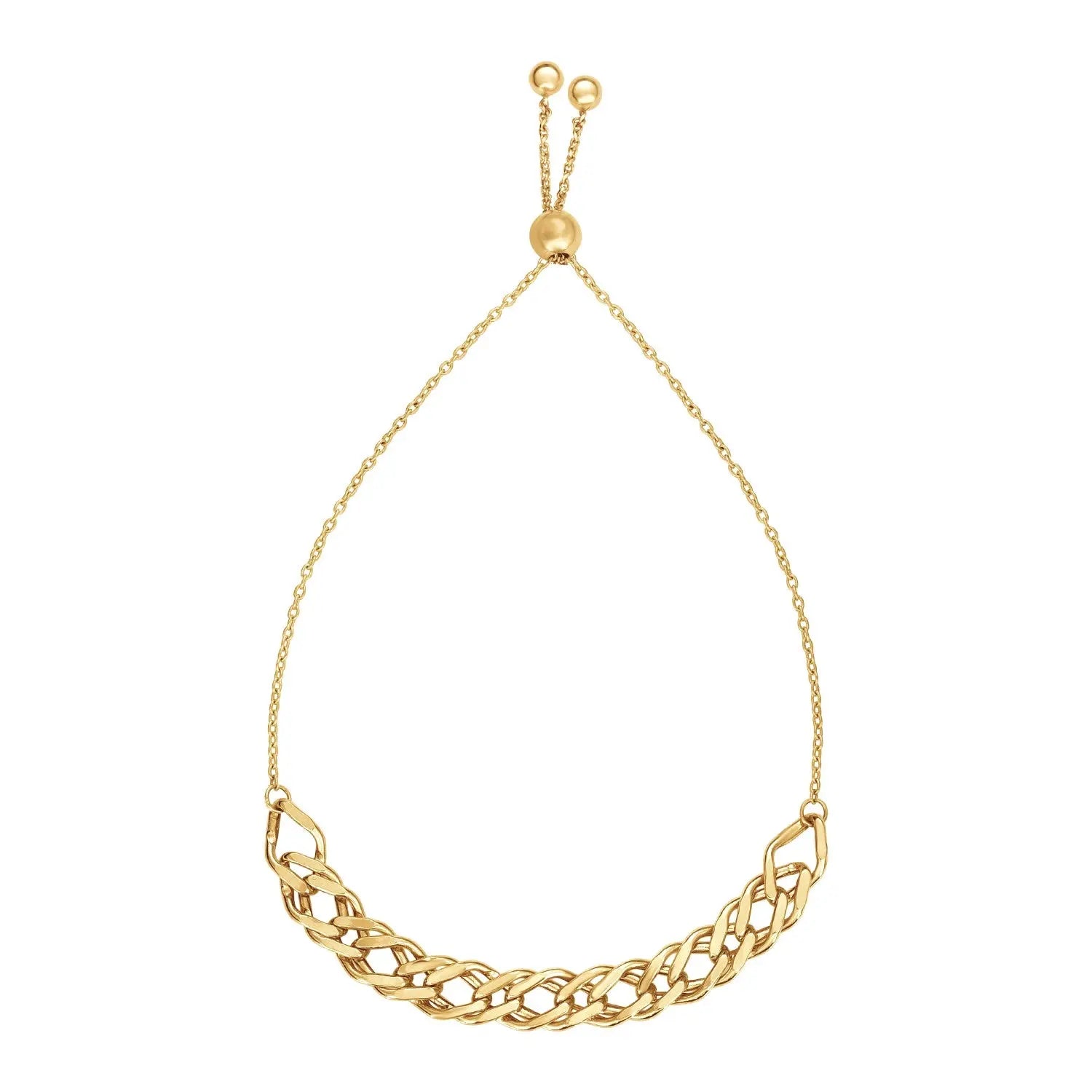 Adjustable Chain Bracelet in 14k Yellow Gold (5.00 mm) RCJ Bracelets  CELESTIA LUXE JEWELLERS