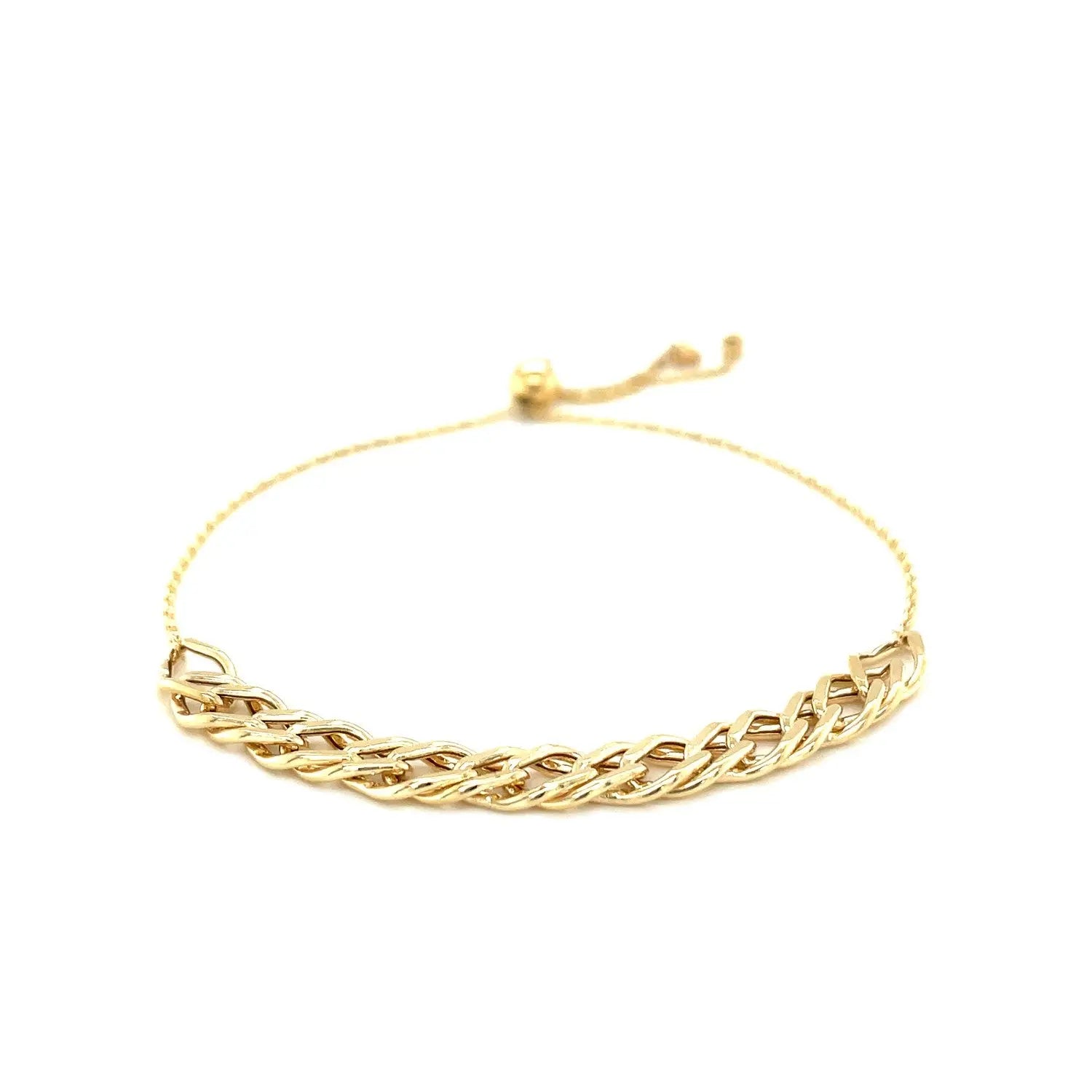 Adjustable Chain Bracelet in 14k Yellow Gold (5.00 mm) RCJ Bracelets  CELESTIA LUXE JEWELLERS