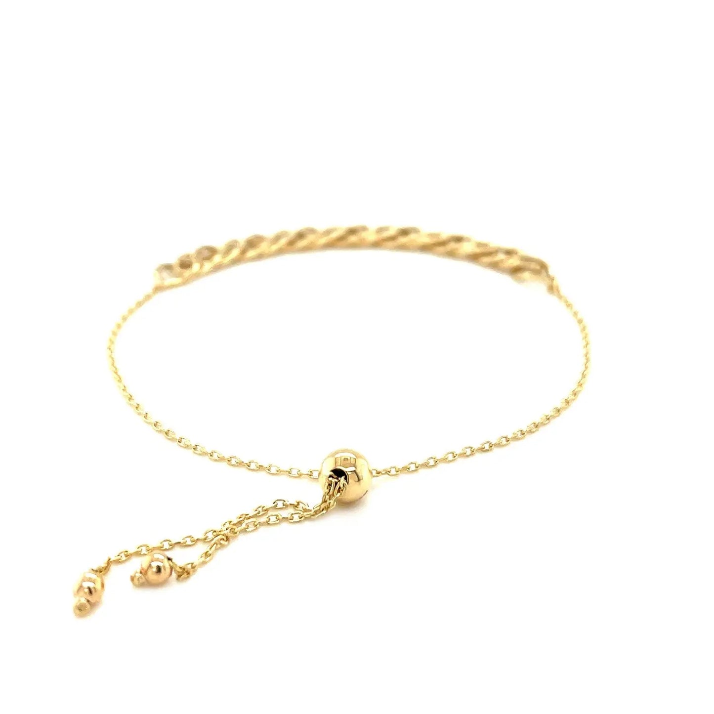 Adjustable Chain Bracelet in 14k Yellow Gold (5.00 mm) RCJ Bracelets  CELESTIA LUXE JEWELLERS