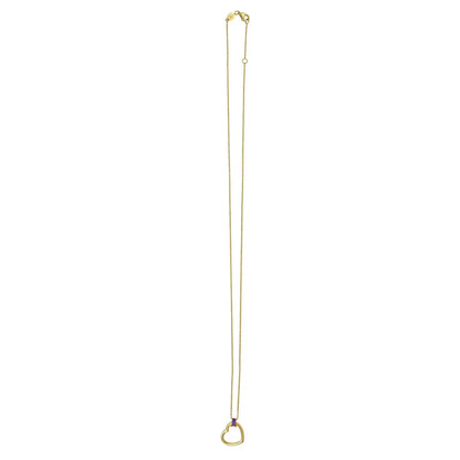 Amethyst Baguette Heart Necklace in 14K Yellow Gold RCJ Necklaces  CELESTIA LUXE JEWELLERS