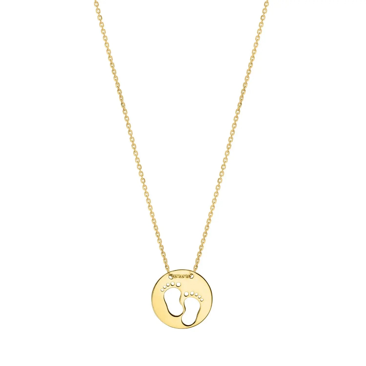 Baby Footprints Necklace in 10K Yellow Gold RCJ Necklaces  CELESTIA LUXE JEWELLERS