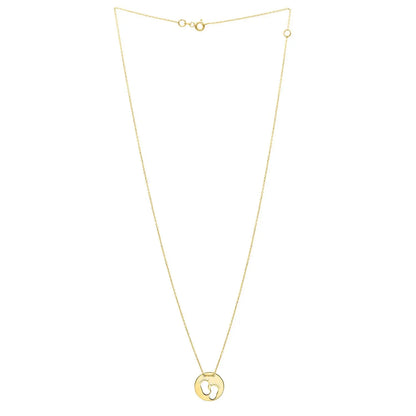 Baby Footprints Necklace in 10K Yellow Gold RCJ Necklaces  CELESTIA LUXE JEWELLERS