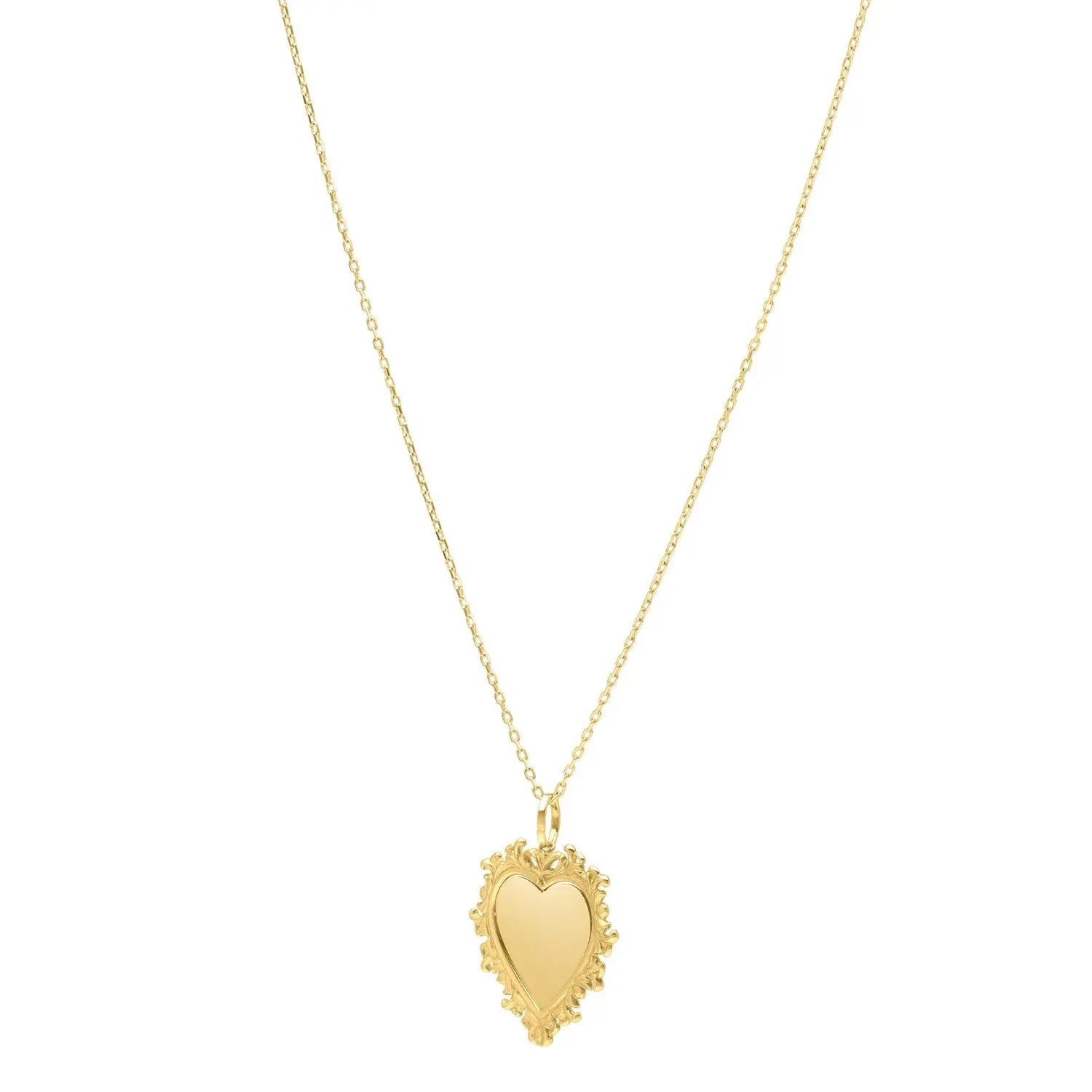 Baroque Heart Necklace in 14K Yellow Gold RCJ Necklaces  CELESTIA LUXE JEWELLERS
