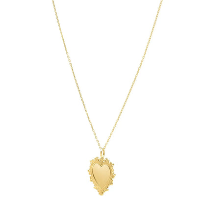 Baroque Heart Necklace in 14K Yellow Gold RCJ Necklaces  CELESTIA LUXE JEWELLERS