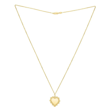 Baroque Heart Necklace in 14K Yellow Gold RCJ Necklaces  CELESTIA LUXE JEWELLERS