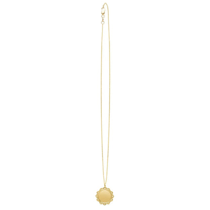 Baroque Round Pendant and Necklace in 14K Yellow Gold RCJ Necklaces  CELESTIA LUXE JEWELLERS