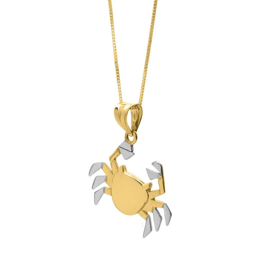 Crab Necklace in 10K Two Tone Yellow Gold RCJ Necklaces  CELESTIA LUXE JEWELLERS