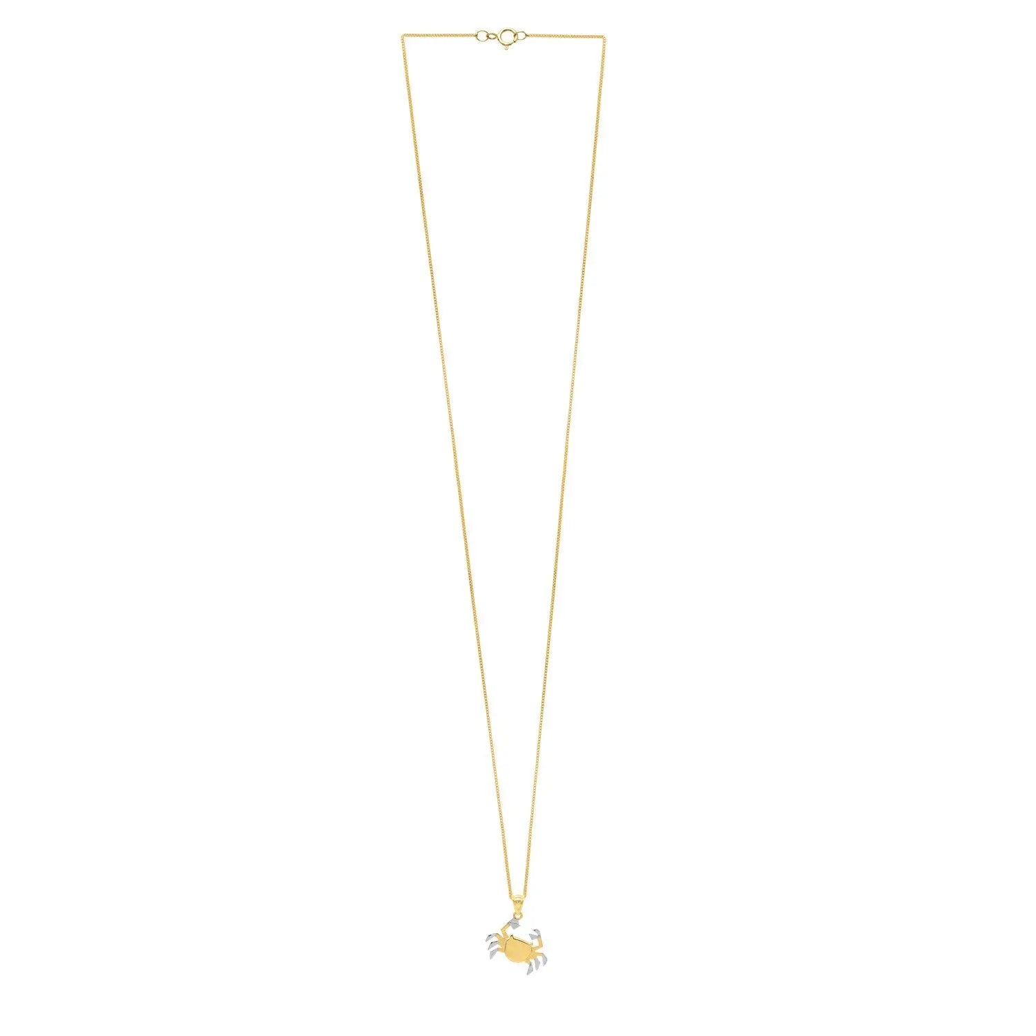 Crab Necklace in 10K Two Tone Yellow Gold RCJ Necklaces  CELESTIA LUXE JEWELLERS