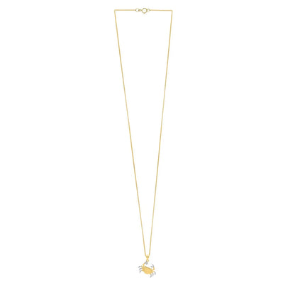 Crab Necklace in 10K Two Tone Yellow Gold RCJ Necklaces  CELESTIA LUXE JEWELLERS