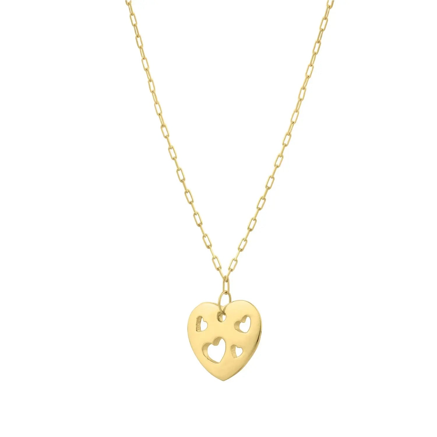 Cutout Heart Necklace in 14K Yellow Gold RCJ Necklaces  CELESTIA LUXE JEWELLERS