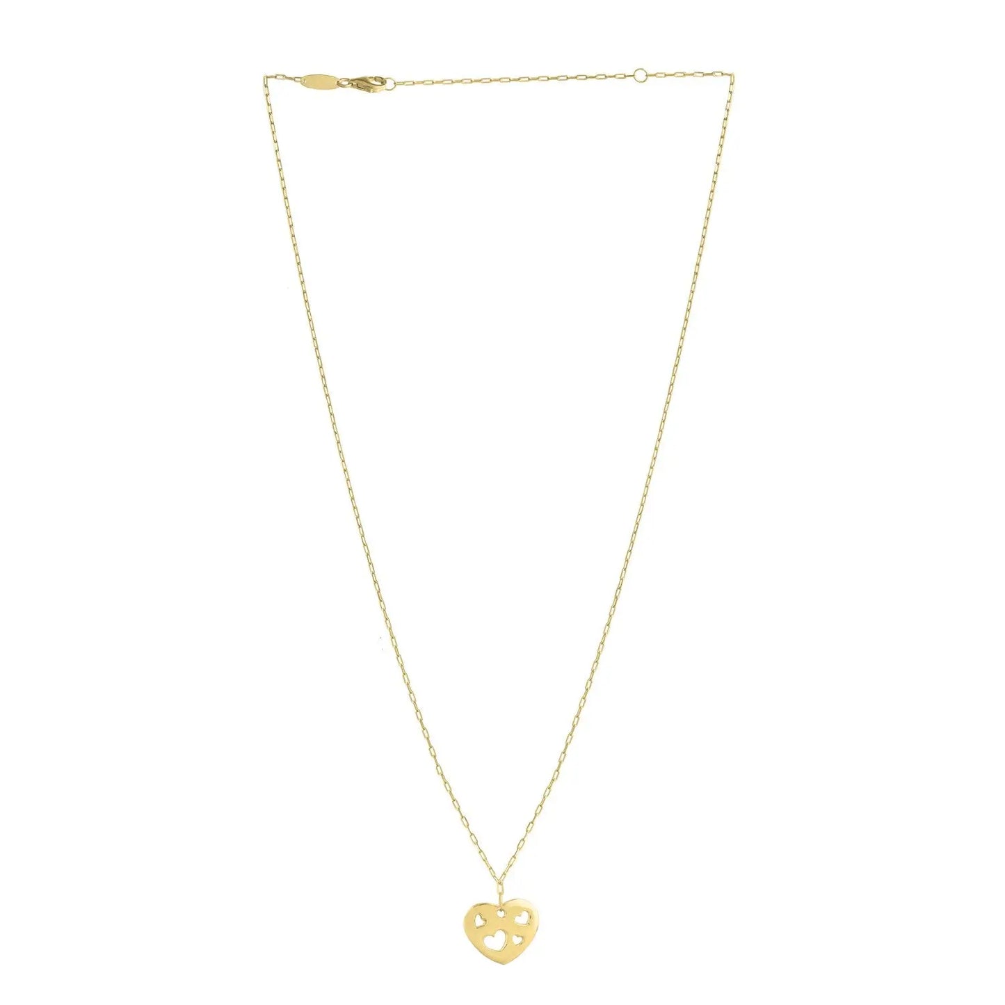 Cutout Heart Necklace in 14K Yellow Gold RCJ Necklaces  CELESTIA LUXE JEWELLERS