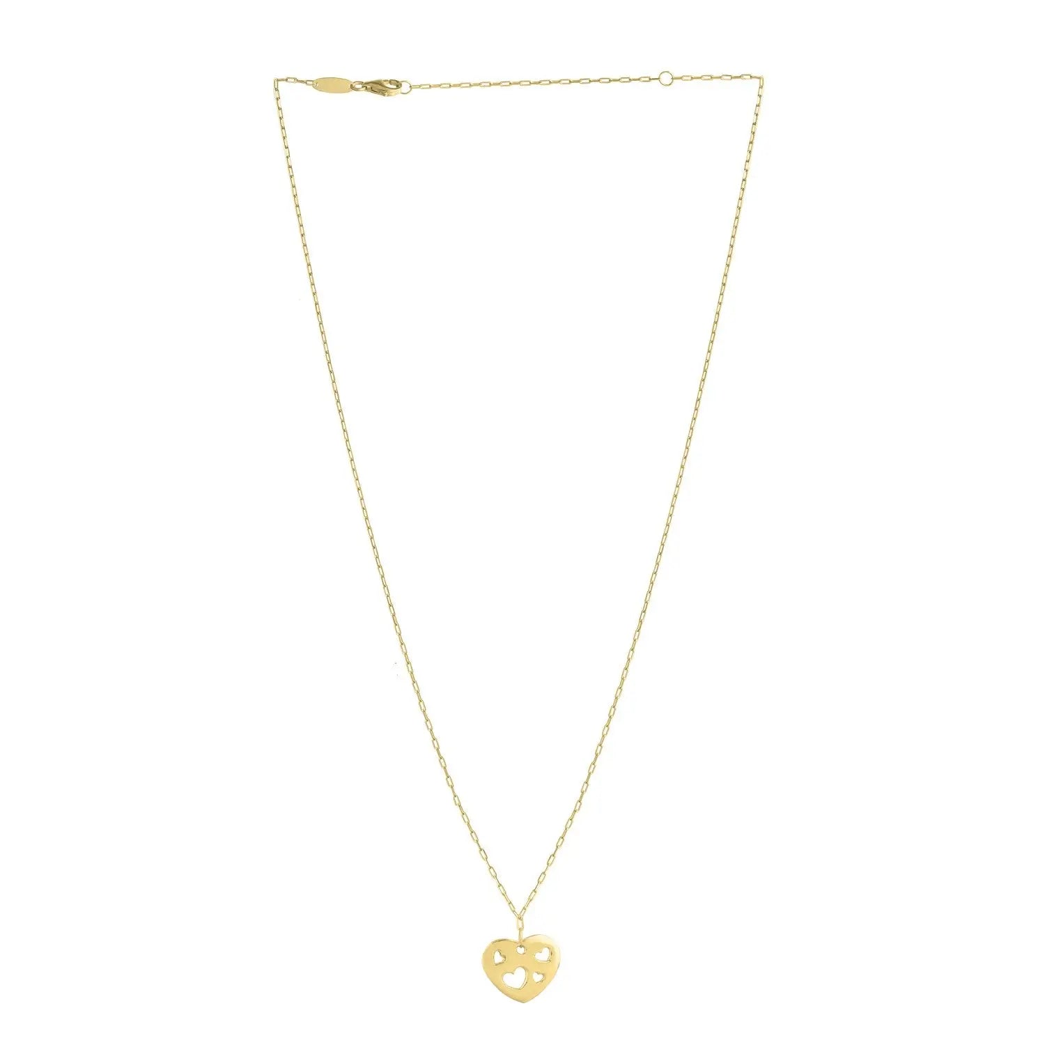 Cutout Heart Necklace in 14K Yellow Gold RCJ Necklaces  CELESTIA LUXE JEWELLERS