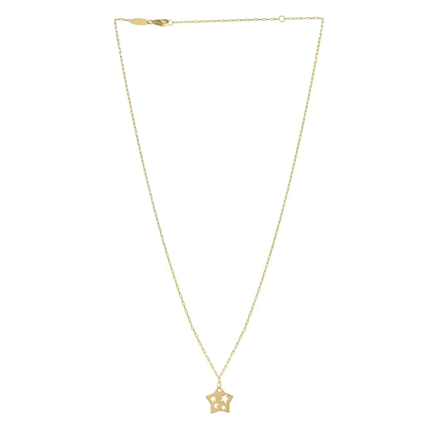 Cutout Star Necklace in 14K Yellow Gold RCJ Necklaces  CELESTIA LUXE JEWELLERS