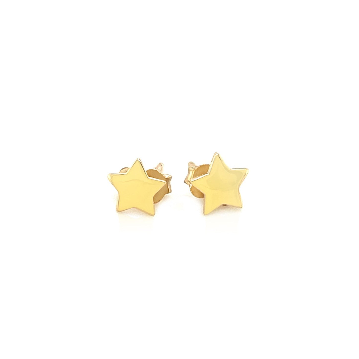14k Yellow Gold Post Earrings with Stars(6.5mm) RCJ Earrings  CELESTIA LUXE JEWELLERS