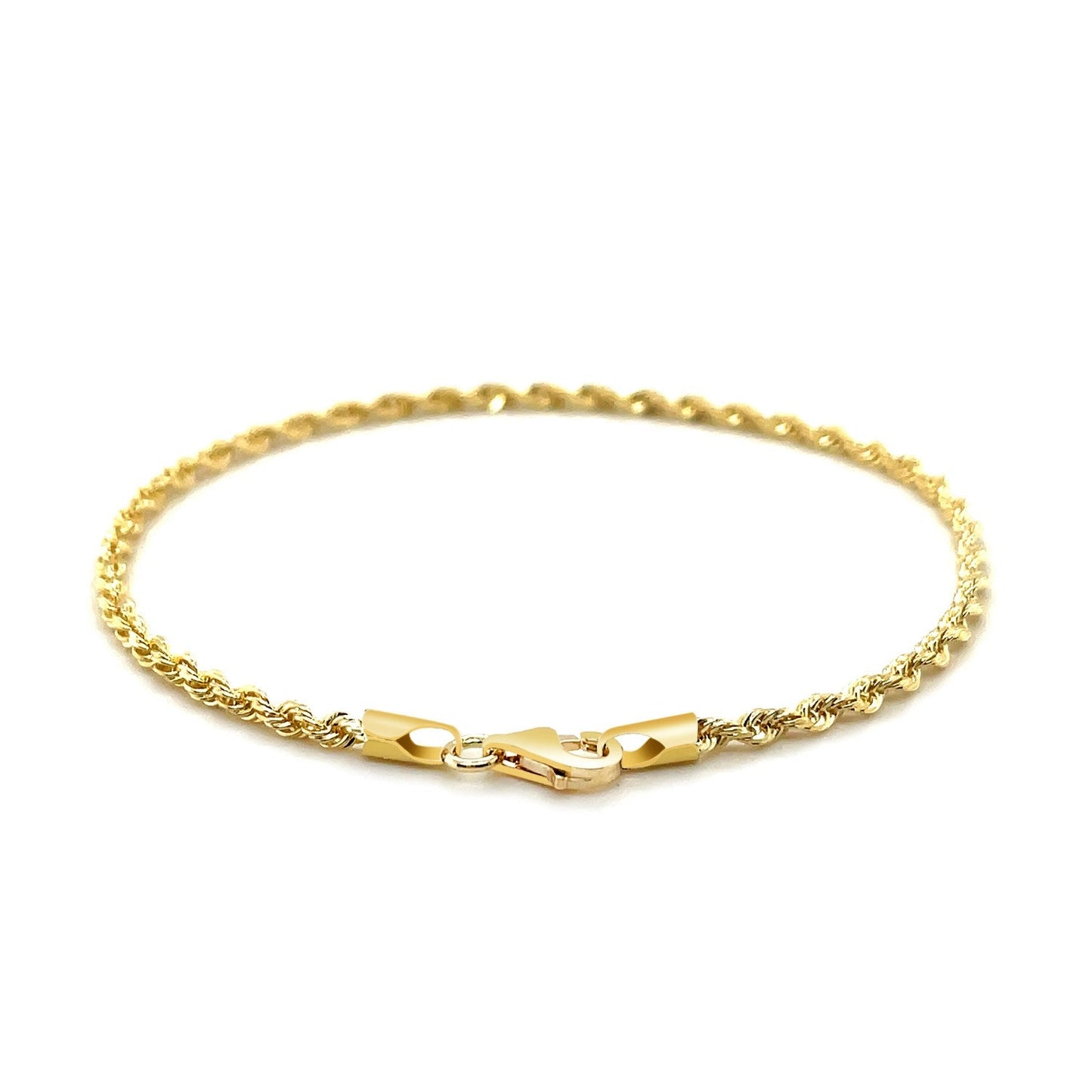 14k Yellow Gold Solid Diamond Cut Rope Bracelet (2.50 mm) RCJ Bracelets  CELESTIA LUXE JEWELLERS