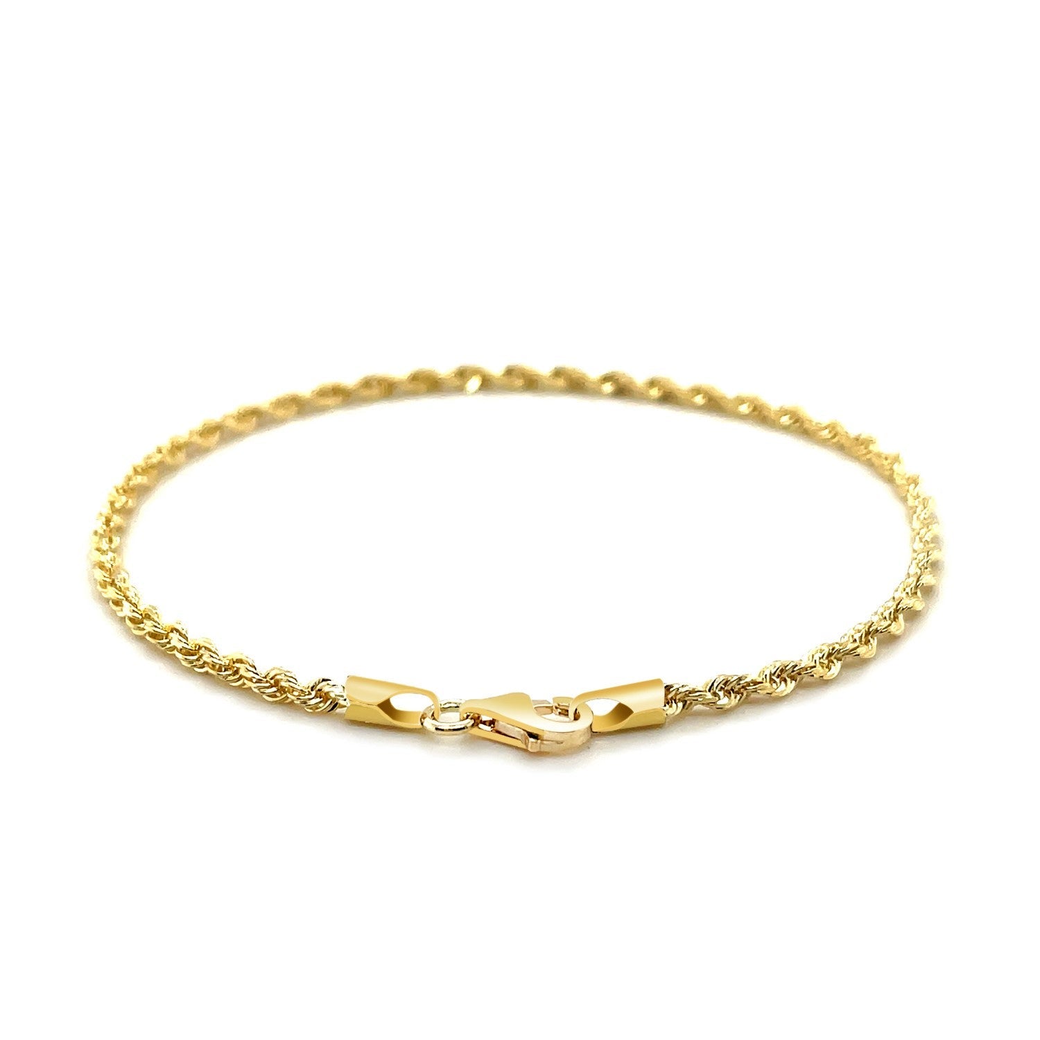 14k Yellow Gold Solid Diamond Cut Rope Bracelet (2.50 mm) RCJ Bracelets  CELESTIA LUXE JEWELLERS