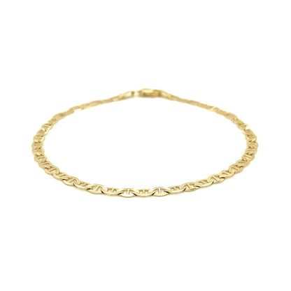 14k Yellow Gold Mariner Link Bracelet (3.20 mm) RCJ Bracelets  CELESTIA LUXE JEWELLERS