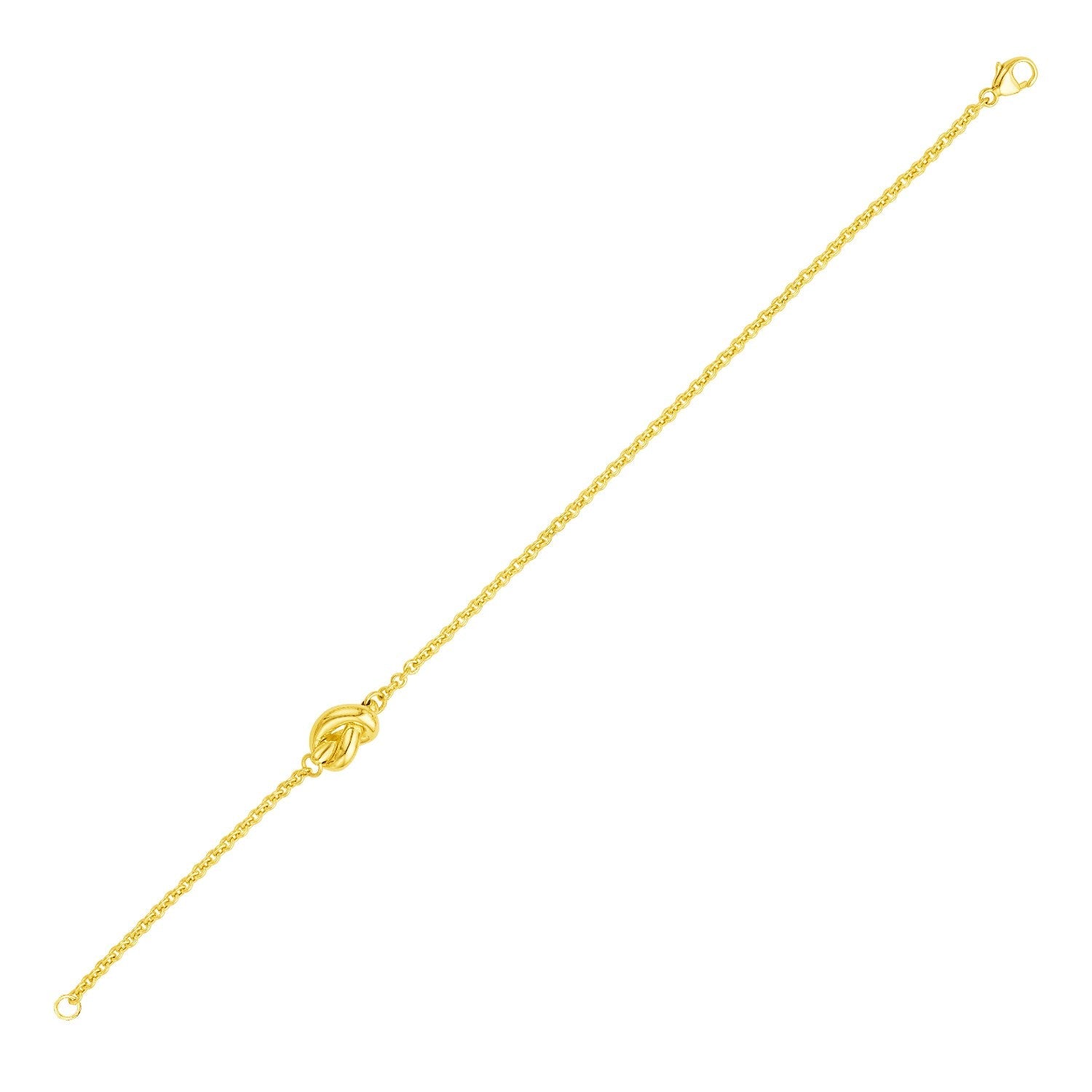 14k Yellow Gold Chain Bracelet with Polished Knot (7.50 mm) RCJ Bracelets  CELESTIA LUXE JEWELLERS