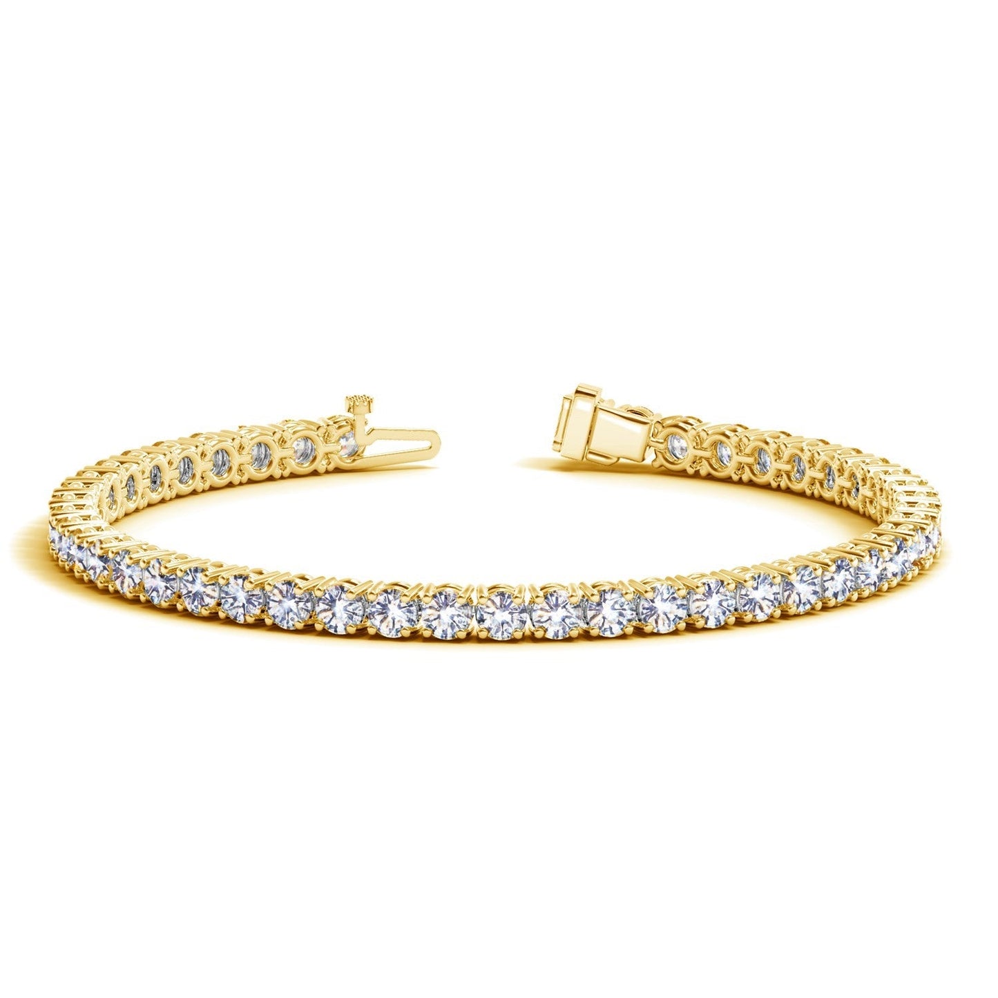 Lab Grown Round Diamond Tennis Bracelet in 14k Yellow Gold(10 cctw F/G  VS2/SI1) RCJ Bracelets  CELESTIA LUXE JEWELLERS