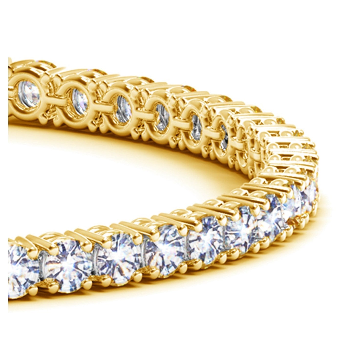 Lab Grown Round Diamond Tennis Bracelet in 14k Yellow Gold(10 cctw F/G  VS2/SI1) RCJ Bracelets  CELESTIA LUXE JEWELLERS