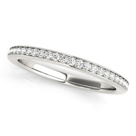 14k White Gold Simple Diamond Wedding Ring (1/4 cttw) RCJ Rings  CELESTIA LUXE JEWELLERS