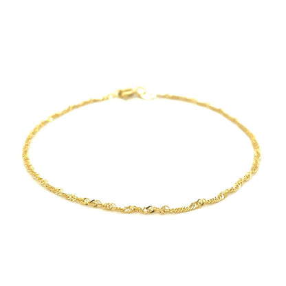 10k Yellow Gold Singapore Anklet 1.5mm RCJ Anklets  CELESTIA LUXE JEWELLERS