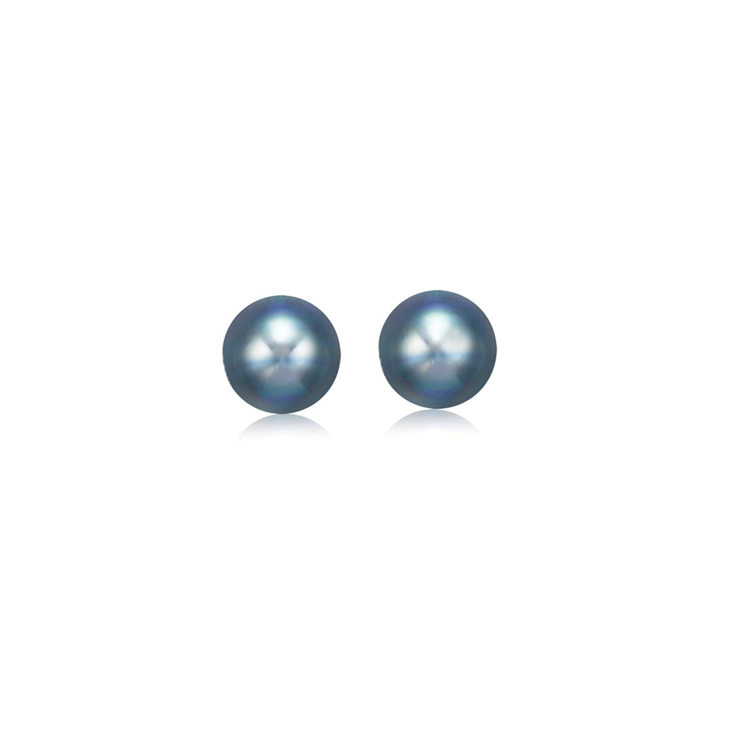 14k Yellow Gold Cultured Black Pearl Stud Earrings (6mm) RCJ Earrings  CELESTIA LUXE JEWELLERS