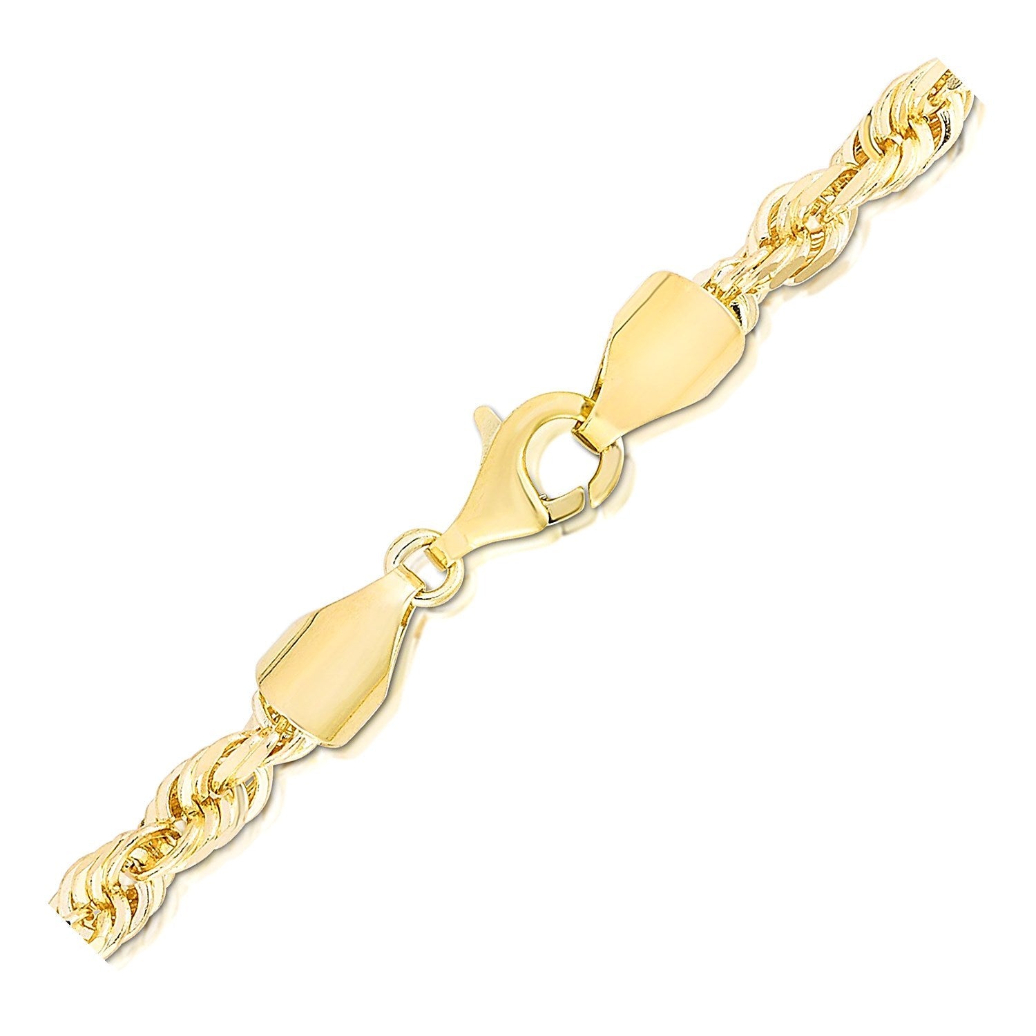 14k Yellow Gold Solid Diamond Cut Rope Bracelet (5.00 mm) RCJ Bracelets  CELESTIA LUXE JEWELLERS