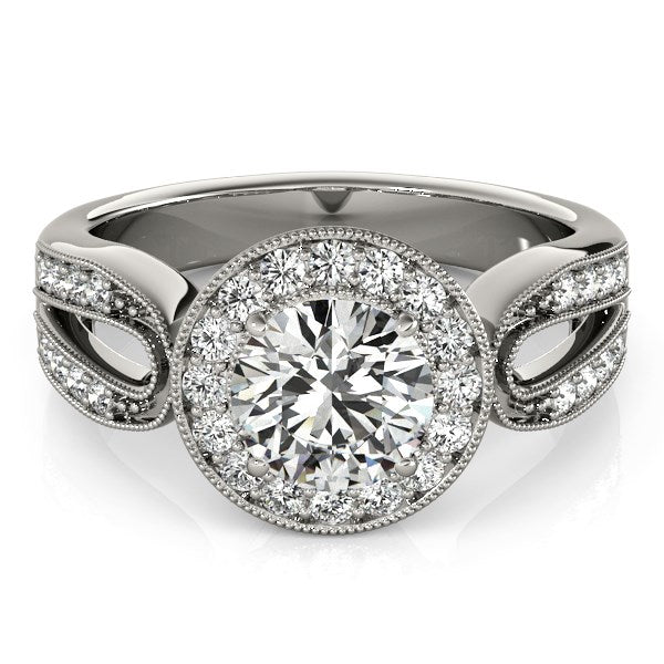 14k White Gold Teardrop Split Band Diamond Engagement Ring (1 1/3 cttw) RCJ Rings  CELESTIA LUXE JEWELLERS
