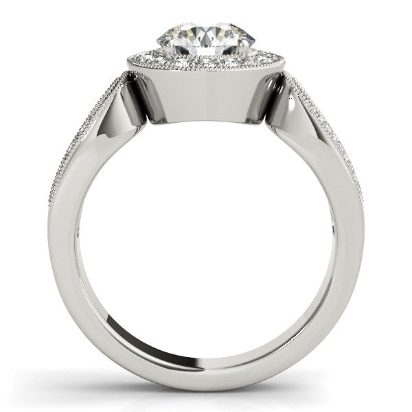 14k White Gold Teardrop Split Band Diamond Engagement Ring (1 1/3 cttw) RCJ Rings  CELESTIA LUXE JEWELLERS