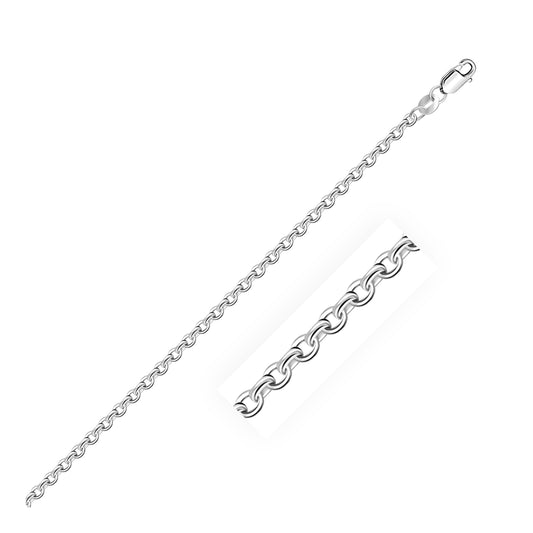 Sterling Silver Rhodium Plated Cable Chain (2.75 mm) RCJ Chains  CELESTIA LUXE JEWELLERS