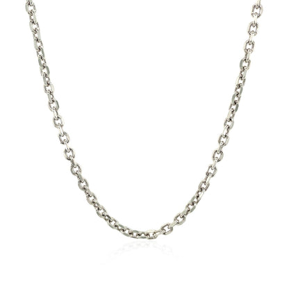Sterling Silver Rhodium Plated Cable Chain (2.75 mm) RCJ Chains  CELESTIA LUXE JEWELLERS